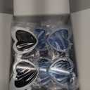 Bridesmaid Scrunchies Proposal Gifts 4.1inch square Hair Claws Bachelorette Hair Clip heart sunglasses Girls gift for Wedding Party Favors (White&Dusty Blue)