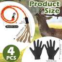 SATINIOR 3 Feet Scent Rope for Deer Hunting Include Mock Scrape System Hemp Drag Rag with Reflective Rope Rotating Clamp and Gloves Hangs Anywhere for Hunting Accessories Hunter Gifts