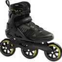 Rollerblade Macroblade 110 3WD Men's Adult Fitness Inline Skate, Black and Lime, Performance Inline Skates