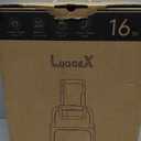 LUGGEX Underseat Carry On Luggage with Wheels, UDK Stylish Lightweight Under Seat Luggage, Soft Sided Personal Item Suitcase for Short Trip (UX-Core, Blue Black, 16 Inch)