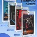 Lzerking 52ct Magnetic Card Holder 35PT One Touch Card Holder for Trading Cards Card Protectors Hard Plastic Card Cases for Sports Baseball Football Games Cards