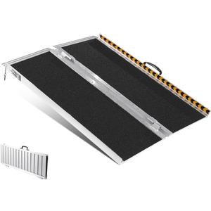 VEVOR Portable Wheelchair Ramp 3FT, Non-Slip Aluminum Folding Handicap Ramp, Door Threshold Ramps for Wheelchair for Home,Wheel Chair Ramp Steps, Cars, Scooter, Cart, Curbs, Stairs (3FT (For height 3-9''))