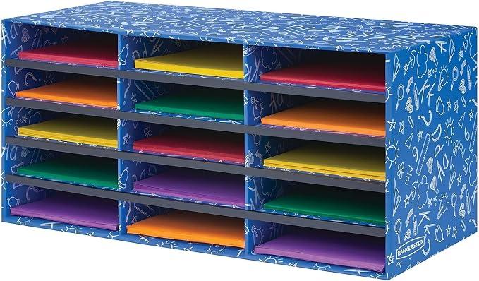 Bankers Box 15-Compartment Literature Sorter, 28.5" x 12.375", Blue
Turn paper piles into organized workflows with durable compartments that keep mail, forms, and projects easy to find.