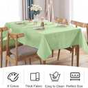 4 Pack Rectangle Tablecloth 60x102 Inch Sage Green Washable Polyester Table Cover for Wedding Dining Table Parties Banquet60x102 Sage Green