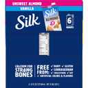 Silk Shelf-Stable Almond Milk, Unsweetened Vanilla, Dairy-Free, Vegan, Non-GMO Project Verified, 1 Quart (Pack of 6) (EXP 04/13/26)