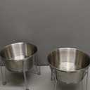 Elevated Dog Bowls for Large & Medium Dogs - Stainless Steel 64oz/8 Cup Raised Feeder with Non-Slip Base, Dual Food & Water Bowls 2-Pack