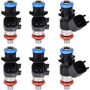 Set of 6 Fuel Injectors 0280158233 4 Holes Fit for 2011-2017 Chrysler 200 300 Dodge Avenger Challenger Charger Ram 1500/2500/3500 3.6L Replaces 5184085AC 5184085AD 4G2269 FJ1147