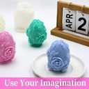 3 x NUXIUNT Easter Egg Silicone Resin Candle Soap Molds for Candle Silicone Holder Mould Wax Scents for Candles Soap Epoxy Resin Making Kit Craft,Soy Paraffin Wax,Beeswax,Easter Home Party Decoration
