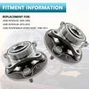 515067 Front Wheel Bearing and Hub Assembly Compatible with Land Rover LR3 2005-2009, LR4 2010-2016, Range Rover Sport 2006-2013