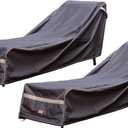Garden Balsam Patio Chaise Lounge Cover Waterproof, Heavy Duty Outdoor Lounge Chair Covers, Dark Grey Durable Patio Furniture Covers, 2Pack, 68" L*28" W*30" H