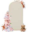 7.2FT Wedding Arch Covers Arch Backdrop Cover Arch Stand Covers Set Arch Cover Spandex Fabric Stretchy Backdrop for Wedding Birthday Party Decoration Baby Shower (Off-White)