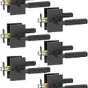 Asidrama 6 Pack Black Passage Door Handles, Door Lever with Door Knobs Indoor for Bedroom or Bathroom, Heavy Duty Door Handles Interior with Locks for Left Right Sided Doors