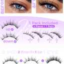 Cat Eye Magnetic Eyelashes Natural Look Wispy Magentic Lashes Reusable Magnetic Eyelashes with Applicator No Glue Needed Press on Magnetic Lashes by JIMIRE Quick to Wear by JIMIRE