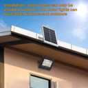 200W Solar Street Light Waterproof, 16ft Wire 20000LM LED Security Flood Lights Outdoor, Automatic Dusk to Dawn Solar Lights Outdoor for Outside Garden Yard Path Parking Lot (Black)