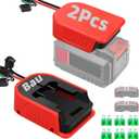 2Pcs for Bauer 20V Battery Adapter,for Power Wheels Adaptor,DIY Charger Drill Adapter Converter Power Station,Battery Conversion Kit with Switch(only Adapter)