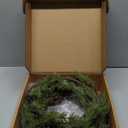 LITBLOOM Lighted Christmas Pine Garland Battery Operated with Timer 6FT 48 Warm White LED Lights for Fireplace Mantle Christmas Holiday Decoration Indoor Outdoor