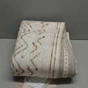 5x7 Area Rug for Living Room, Washable Non-Slip Large Area Rug, Indoor Floor Carpet Low Pile Soft Boho Farmhouse Rug for Bedroom Dining Room (Brown/Cream,5'x7')