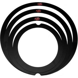 5 Pack Drum Dampening Ring Set, Low-End Control Universal 8-16" Tom/Snare Overtone Control Rings, Reduce Ringing & Enhance Warmth, 7 Colors (Black-4Pcs)
