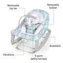 Ingenuity Keep Cozy 3-in-1 Grow with Me Vibrating Baby Bouncer Seat & Infant to Toddler Rocker, Vibrations & -Toy Bar, 0-30 Months Up to 40 lbs (Spruce)