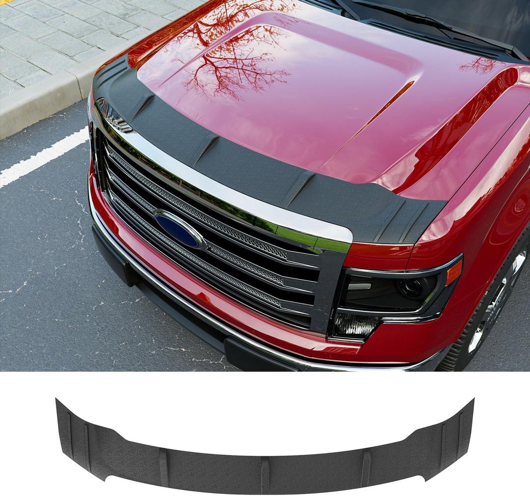 powoq Hood Deflector Compatible with 2009-2014 Ford F150 Deflector TPE Shield Hood Protector Replacement for 2009 2010 2011 2012 2013 2014 Ford F-150 Accessories