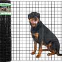 Wire Fence, 36 in(H) X 50 ft(L) PVC Coated Welded Wire Fencing 2" X 2" 16GA Garden Border Vinyl Metal Chicken Wire Fencing Mesh Roll for Yard Vegetable Plant Protection Poultry Netting Black