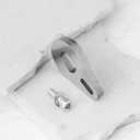 ECSiNG 2pcs 16x10mm Torque Arm with Screw and Washer 6mm Thick Stainless Steel for E-Bikes