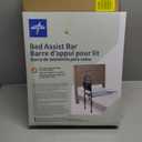 Medline Bed Assist Bar with Storage Pocket, Height Adjustable Bed Rail for Elderly Adults, Assistance for Getting In and Out of Bed at Home