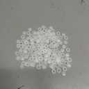 Hotop 100 Pieces Hinged Screw Cover Caps Plastic Shutter Fold Screw Snap Covers Washer Flip Tops(Medium,White)