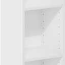 Furinno Fulda 3-Tier Space Saving Storage Shelf Bookcase, 10-Inch Width, White (3-Tier, 10-Inch)