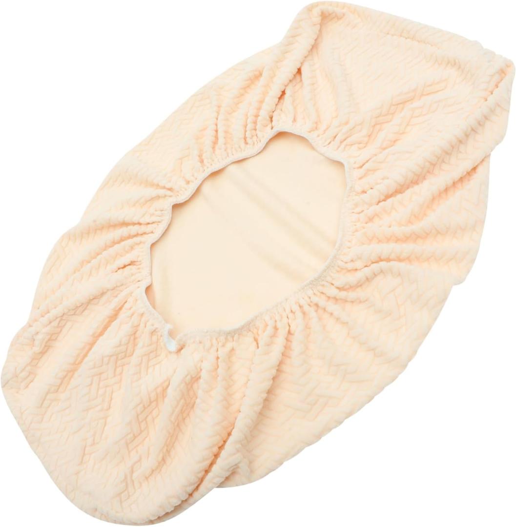 Milisten Simple Delicate Fleece Pillowcase Beige Throw Pillow Cover for Living Room