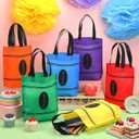 Hosuly 24 Pcs Pre-K Graduation Gifts Crayon Tote Bags End of Year Gift Bags Bulk Goodies Decor for Teacher Appreciation Preschool Kindergarten Graduation Back to School Party Supplies