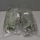 2 x Set of 24 Christmas Artificial Pine Branches 12.6" Faux Plants Evergreen Cedar Picks Fake Pine Needles Leaves Sprigs Winter Greenery Stems for Xmas Tree DIY Wreath Garland Holiday Accessories (Snow)