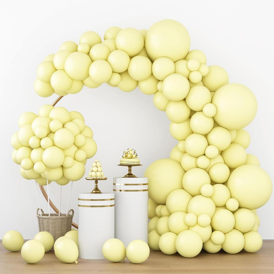 RUBFAC 129pcs Clear Balloons Different Sizes 18 12 10 5 Inches for Garland Arch, Transparent Balloon for Birthday Baby Shower Wedding Party Decoration