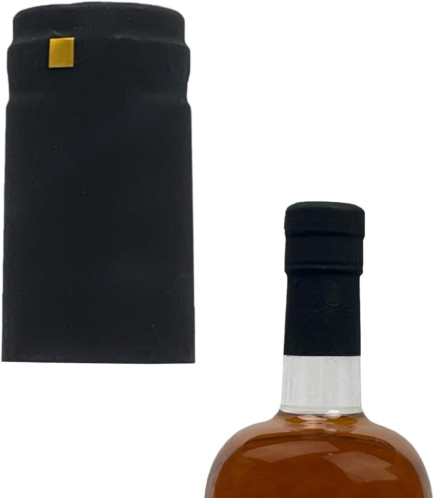 Jelinek Cork Shrink Caps for Wine Bottles - Matte Black 50 Count - 36 x 50 mm