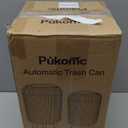 Pukomc Pack of 2 Automatic Trash Can 12L /3 Gallon and 10L /2.64 Gallon Bathroom Trash Bin with Lid Touchless Small Smart Motion Sensor Garbage Cans for Kitchen, Bathroom,Living Room and Bedroom (white-two)