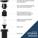 Garbage Disposal Air Switch Kit Single Outlet Sink Top Waste Disposal Short Stainless Steel Black On/Off Air Button Food and Waste Disposals Part by Etoolcity