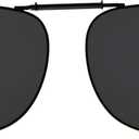 Eyekepper Large Clip On Sunglasses With Spring Draw Bar Polarized (57*39MM, Grey)