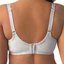 Fit For Me By Fruit of the Loom Women's Plus Size Cotton Unlined Underwire Bra-Pinch-Free Straps - Side and Back Smoothing (Gray, L)