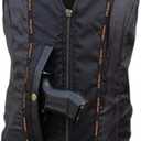 Womens Motorcycle Leather Vest Heavy-Duty Top Grain Cow Hide Classic Biker Style Vest (Black, S)