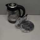 Chefman Electric Kettle, 1.8L 1500W, Hot Water Boiler, Removable Lid for Easy Cleaning, Auto Shut Off, Boil-Dry Protection, Stainless Steel Filter, BPA Free, Borosilicate Glass Electric Tea Kettle (Black)