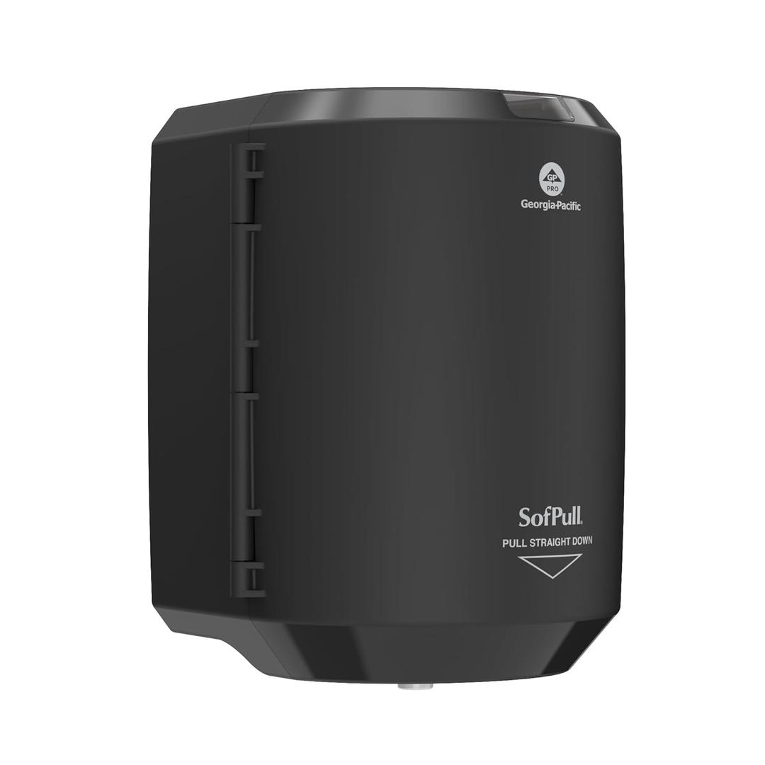 Georgia-Pacific SofPull Centerpull Junior Capacity Paper Towel Dispenser by GP PRO (GEORGIA-PACIFIC), Black, 58008B, 1 Dispenser, 7.78" W x 6.81" D x 10.5" H