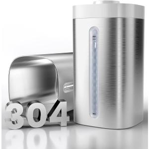 Jack & Rose Stainless Steel Humidifier, Easy to Clean, Dishwasher Safe, Cool Mist Humidifiers for Bedroom