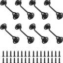 8 Pcs 4 Inch Door Hook Latch for Window Brace,gate Latch,barn Door Latch,Doors Hook Latch,Hook and Eye Latch for doorCabin Hook and Eye Latch Lock.