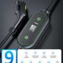 Portable Level 1&2 EV Charger-ETL Certified,12/16A 110V-240V with 25FT Extension Cable, NEMA 6-20 Plug & NEMA 5-15 Adapter,Portable Electric Vehicle Charging Stations for All SAE J1772 Cars