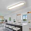 ADISUN Modern LED Ceiling Light Dimmable Linear Ceiling Light 39.4in Semi Flush Mount Long Lights with Remote Control and Side Lighting for Living Room Kitchen Dining Room Gold