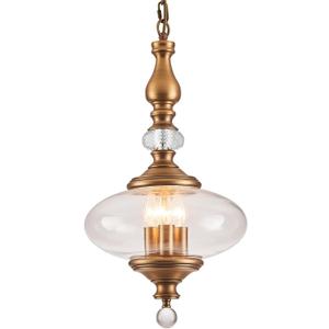 Vintage Kitchen Island Pendant Light Antique Brushed Brass Glass Pendant Light W 11.8 in. H 23.6 in.