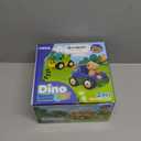 2 Pack Dinosaur Toys Remote Control Cars for Toddlers Ages 2 3 4 5, Christmas Birthday Gifts for 2-5 Year Old Boys, Dinosaur RC Car Toys with Music and Lights (Green Blue)