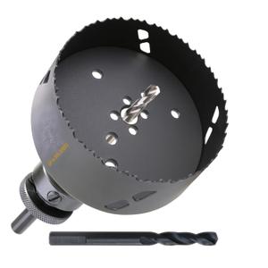 5-3/4 Deep HSS Bi Metal Hole Saw Cutter with Arbor Cutting Depth 2.1 for Metal Thick Wood PVC Drywall Aluminum Big Slot New Sharp Teeth Heavy Duty Hole Saw Bit