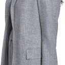 Calvin Klein Womens Open Front Long Sleeve Two Pocket Blazer, Light Heather Multi, Size: 8