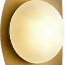 Mid Century Modern Wall Sconce, Gold Sconces Wall Lighting Fixtures Brushed Finish Crescent Shape Decor Wall Lamp Wall Mount Light for Hallway Bedroom Living Room Bathroom (1-Pack)